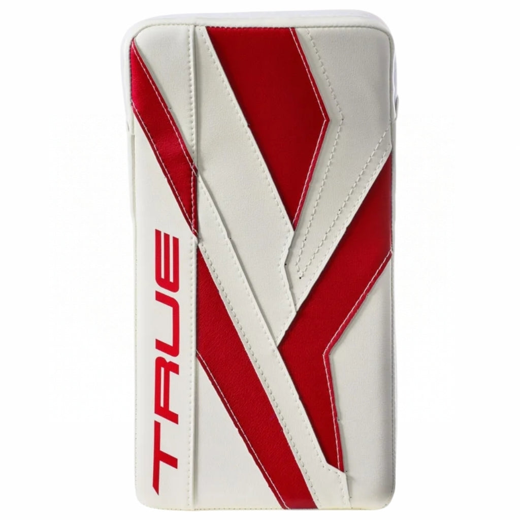 TRUE Goalie Protective Gear TRUE Catalyst 7X6 Goalie Blocker Senior 2026 White Red