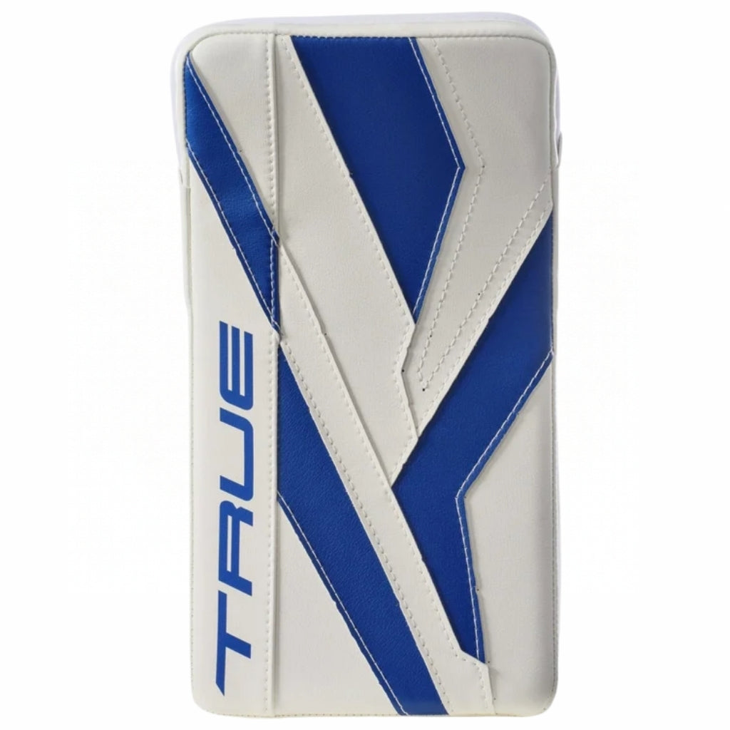 TRUE Goalie Protective Gear TRUE Catalyst 7X6 Goalie Blocker Senior 2026 White Royal