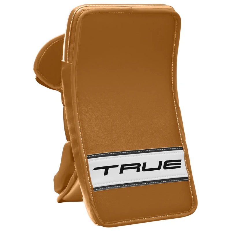 TRUE Goalie Protective Gear TRUE Catalyst L87 Goalie Blocker Senior 2025 Tan Black White