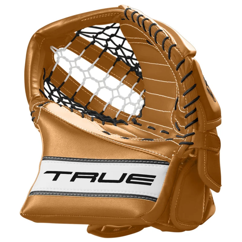 TRUE Goalie Protective Gear TRUE Catalyst L87 Goalie Catcher Senior 2025 Tan Black White