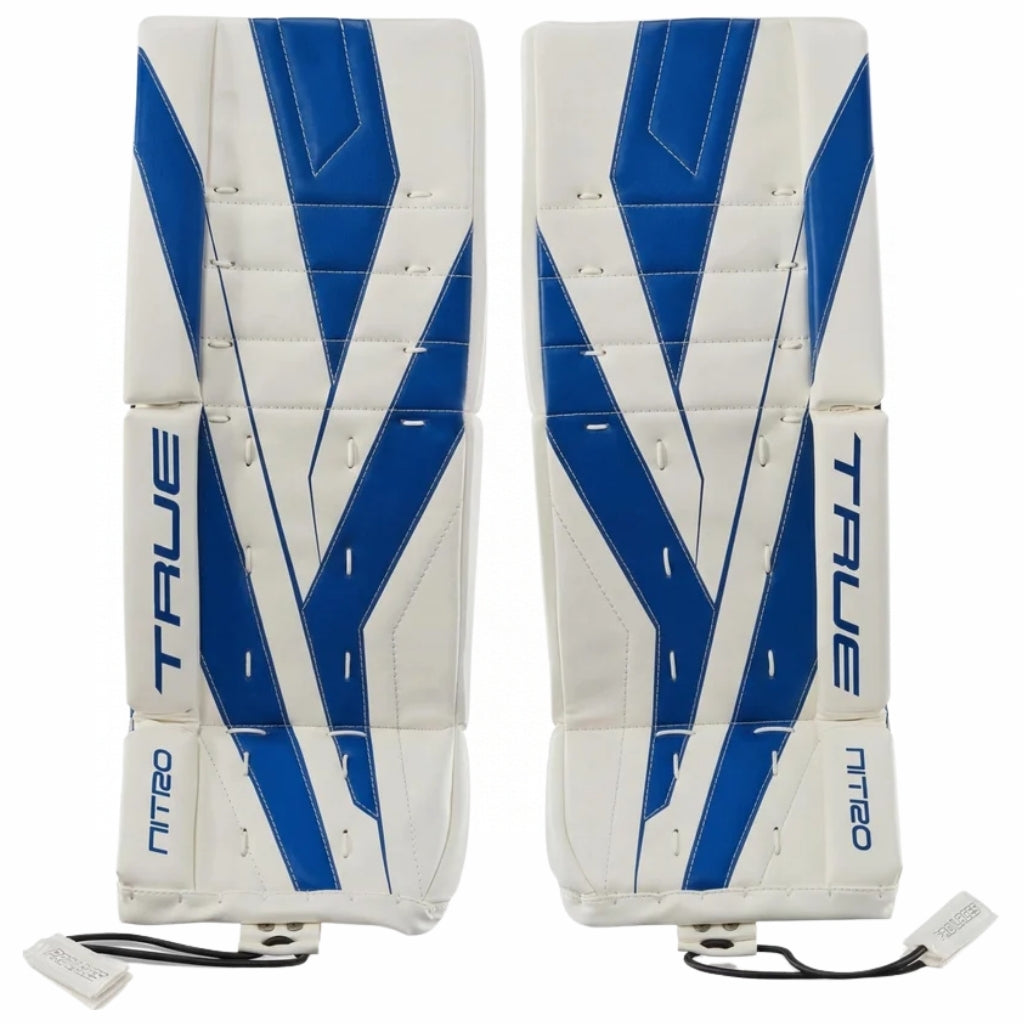 TRUE Goalie Protective Gear TRUE Catalyst Nitro Goalie Leg Pads Junior 2026 White Royal