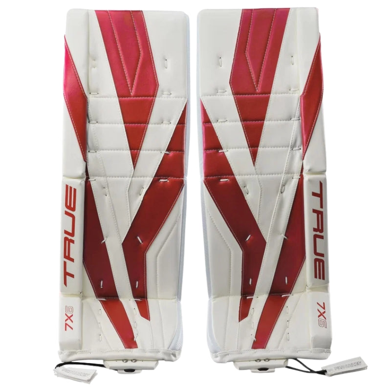 TRUE Hockey Protective Gear TRUE Catalyst 7X6 Goalie Leg Pads Intermediate 2026 White Red