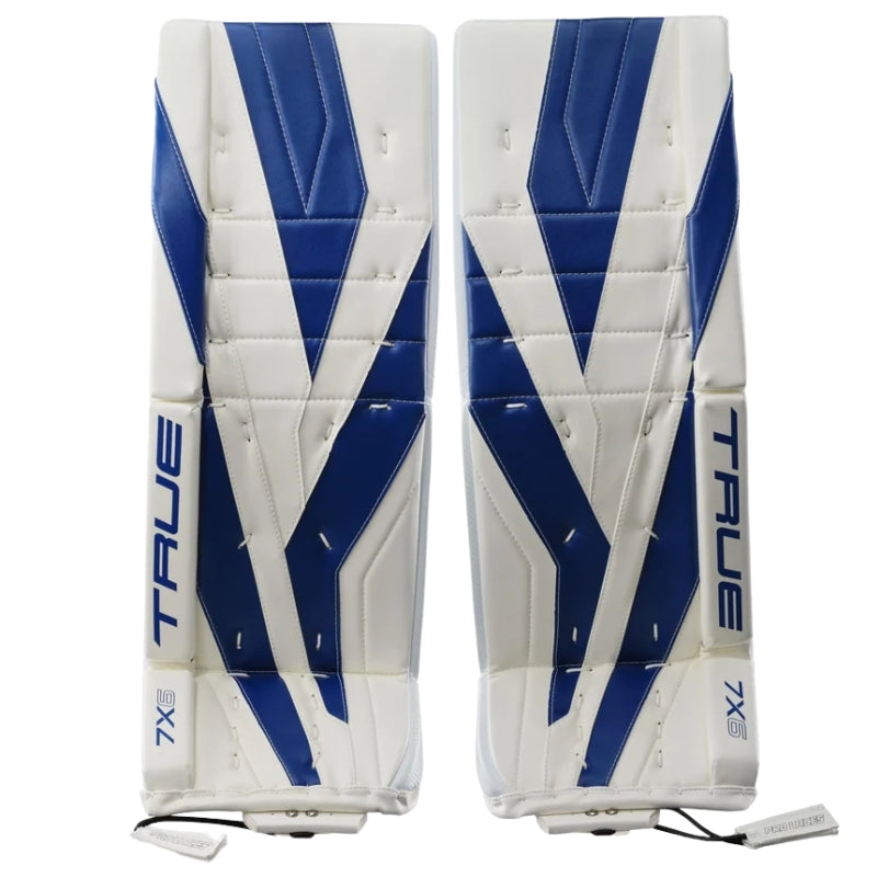 TRUE Hockey Protective Gear TRUE Catalyst 7X6 Goalie Leg Pads Intermediate 2026 White Royal