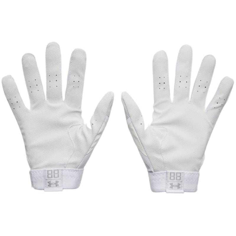 Under Armour (UA) Baseball Batting Gloves Under Armour Clean Up Men's White/Metallic Silver 6000253
