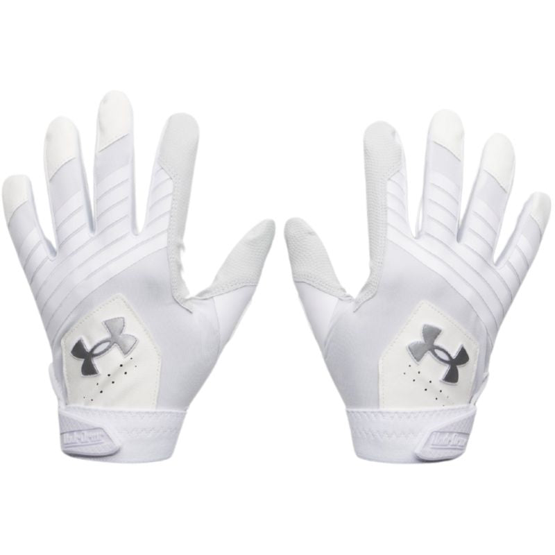 Under Armour (UA) Baseball Batting Gloves Under Armour (UA) Clean Up Men's White/Metallic Silver 6000253