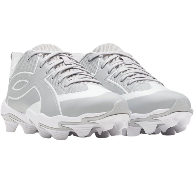 Under Armour (UA) Baseball Cleats Under Armour (UA) Leadoff Icon Low RM Junior Gray/White 6010143 2026