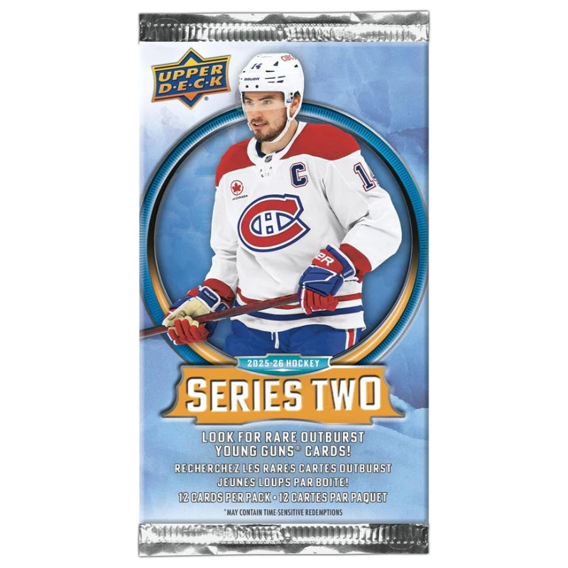 Upper Deck Sports Trading Cards Upper Deck Series Two Hockey Collectible Cards 2025-26 Gravity Feed