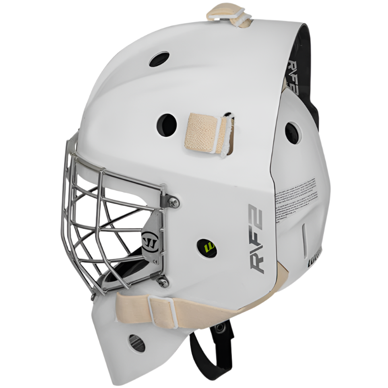 Warrior Goalie Masks Warrior F2 Pro Certified Square(2023) Senior White side back facing left