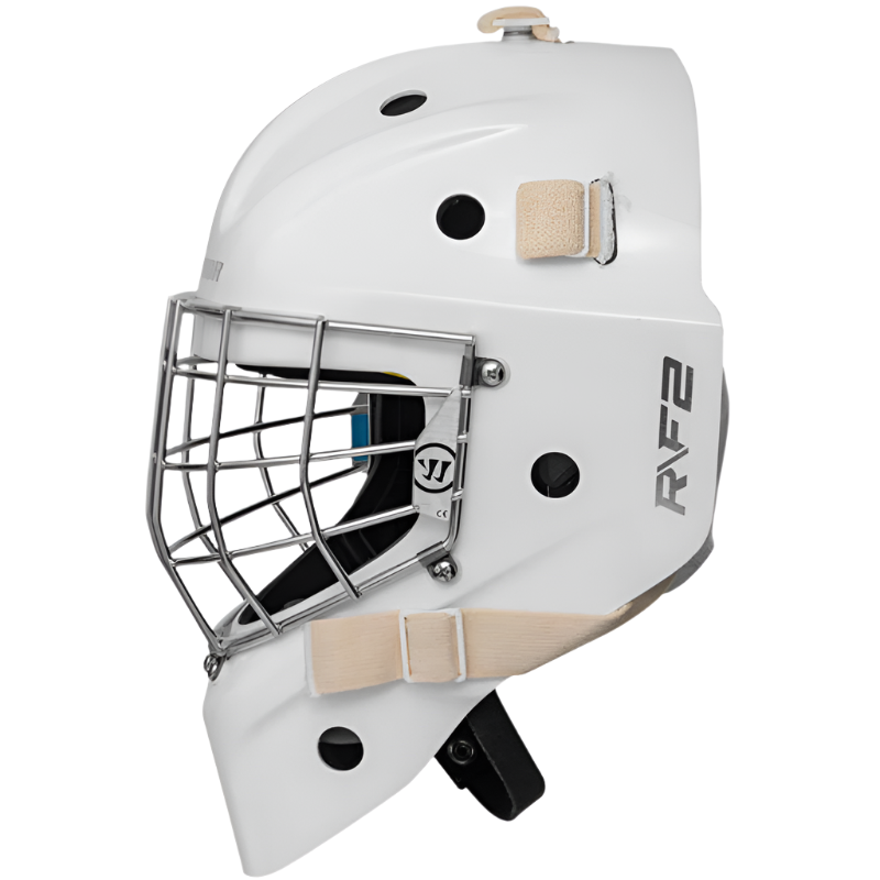 Warrior Goalie Masks Warrior F2 Pro Certified Square(2023) Senior White side facing left