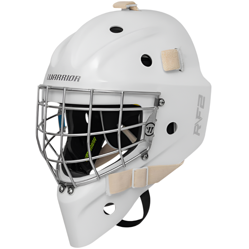 Warrior Goalie Masks Warrior F2 Pro Certified Square(2023) Senior White side front facing left