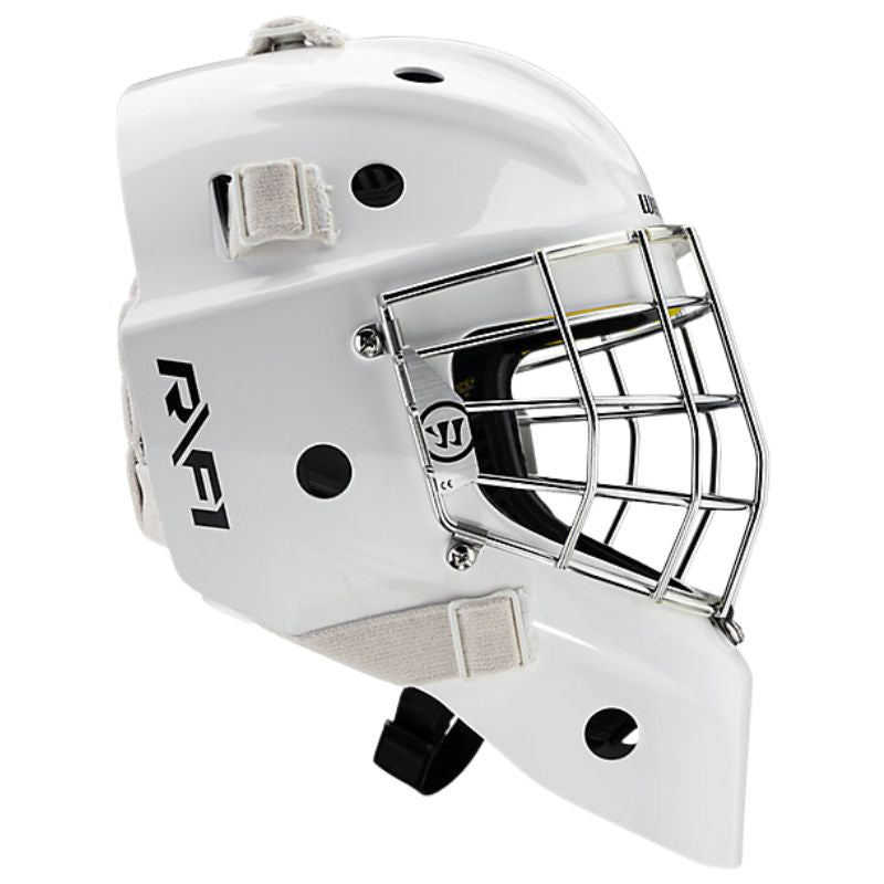 Warrior Goalie Protective Gear Warrior Ritual F1 Pro Goalie Mask Senior White