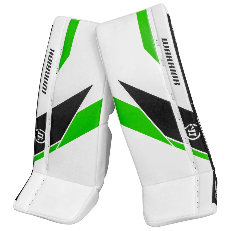 Warrior Hockey Protective Gear Warrior Ritual G7 Goalie Leg Pads Youth 2024 White Black Green