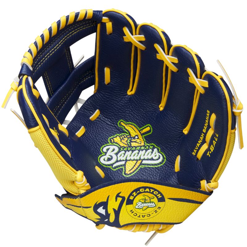 Wilson Baseball Gloves Wilson A200 Savannah Bananas 10" T-Ball (2026) Youth Banana YellowithNavy WBW10135910 RHT Right-hand throw