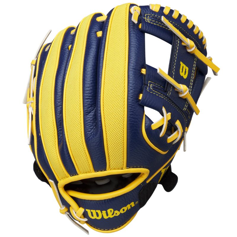 Wilson Baseball Gloves Wilson A200 Savannah Bananas 10" T-Ball (2026) Youth Banana YellowithNavy WBW10135910 WBW10221710 RHT Right-hand throw LHT Left-hand throw