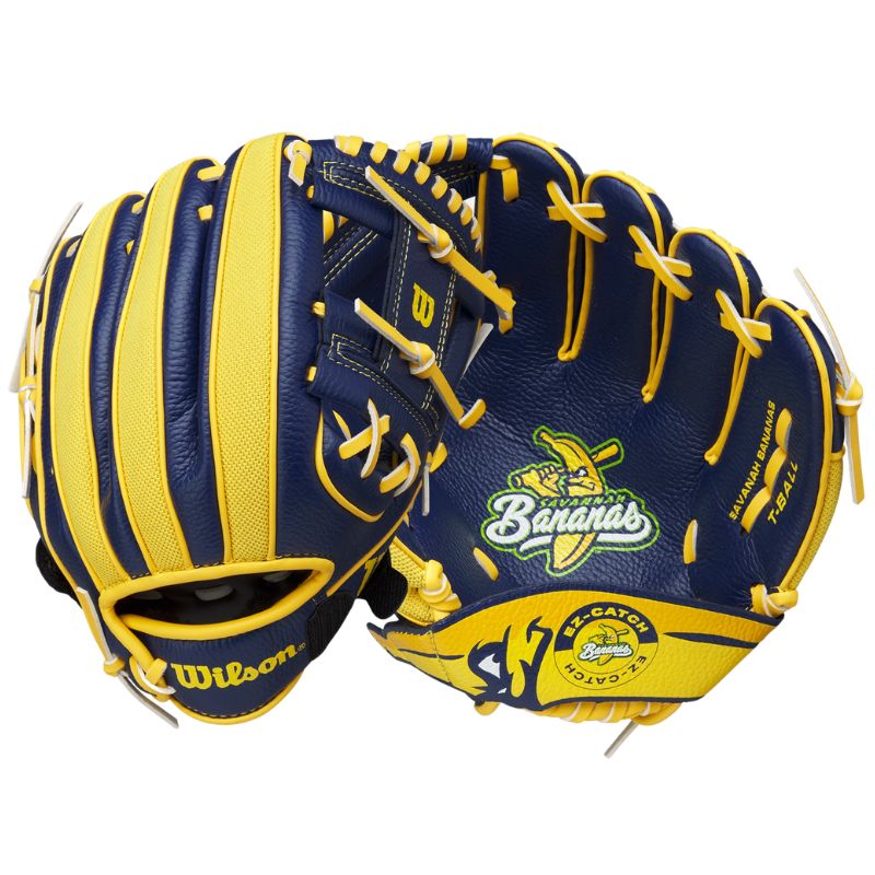 Wilson Baseball Gloves Wilson A200 Savannah Bananas 10" T-Ball (2026) Youth Banana YellowithNavy WBW10135910 WBW10221710
