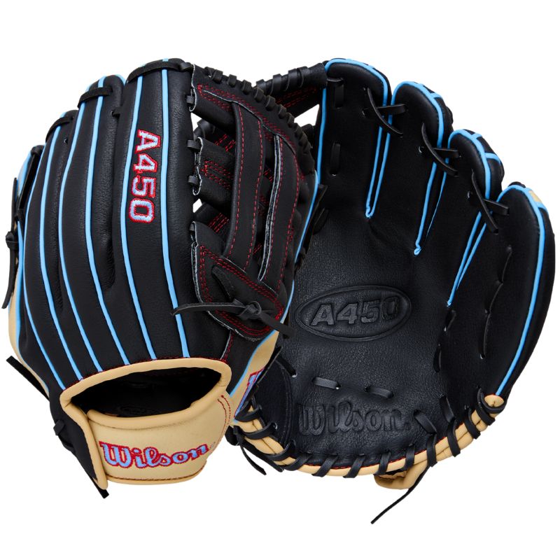 Wilson Baseball Gloves Wilson A450 11" Infield (2026) Youth Black/Blonde WBW10397811 WBW10397911 RHT LHT