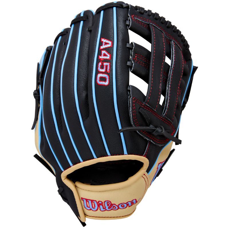 Wilson Baseball Gloves Wilson A450 11" Infield (2026) Youth Black/Blonde WBW10397811 WBW10397911 RHT Right-hand throw LHT Left-hand throw