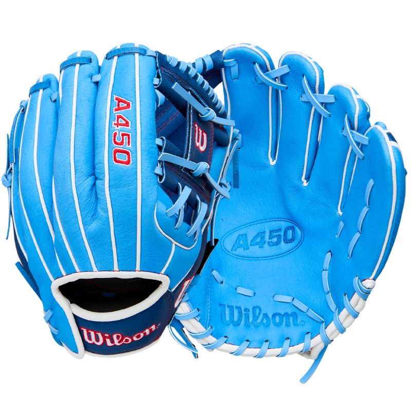 Wilson Baseball Gloves Wilson A450 11.5" (2026) Youth Sky Blue/Royal WBW103980115