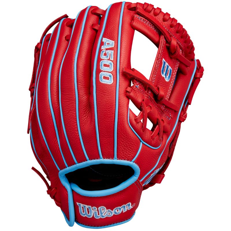 Wilson Baseball Gloves Wilson A500 Utility 11.5" Infield (2025) Youth Red/Blue/White WBW102540115 RHT Right-hand throw LHT Left-hand throw