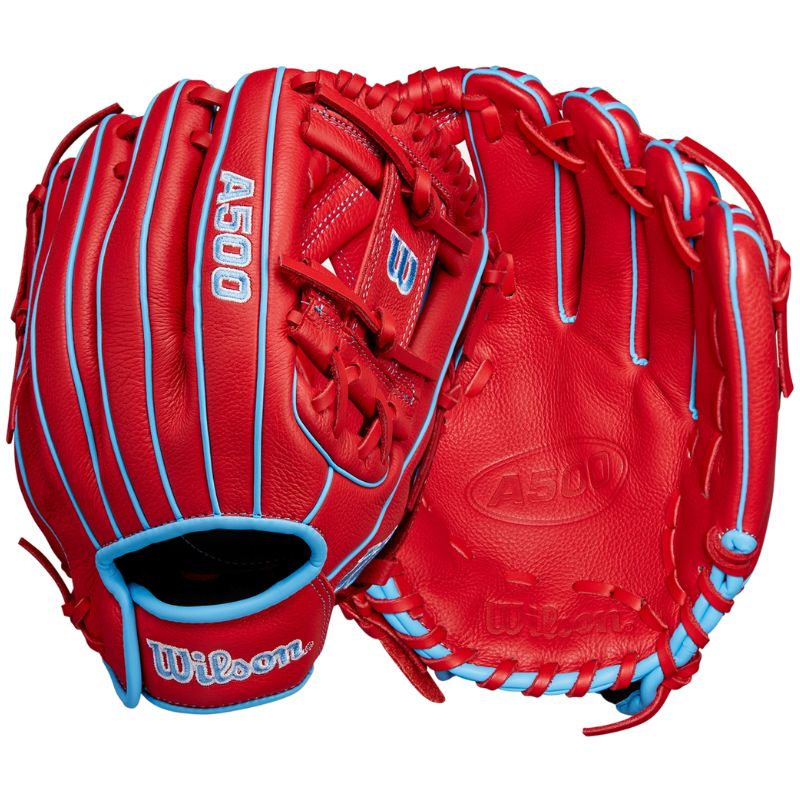 Wilson Baseball Gloves Wilson A500 Utility 11.5" Infield (2025) Youth Red/Blue/White WBW102540115