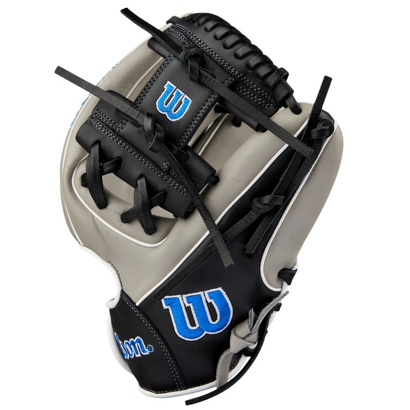 Wilson Baseball Gloves Wilson A900 PF1125 Pedroia Fit 11.25" Infield (2024) Youth Gray/Black/Royal WBW1025691125 Right-hand throw