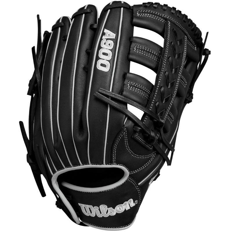 Wilson Baseball Gloves Wilson A900 PF1892 Pedroia Fit 12.25-inch Outfield (2024) Youth Black/White/Silver WBW102572 97512836722 RHT Right-hand throw