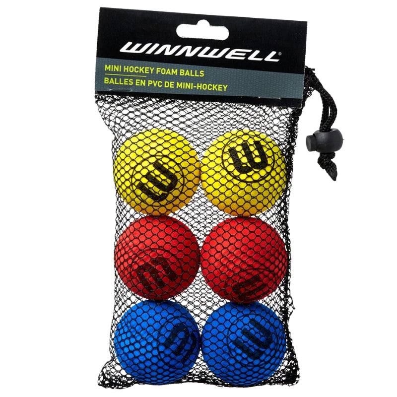 Winnwell Hockey Balls Winnwell Knee Hockey Ball 50mm EVA Multicolour 6-Pack