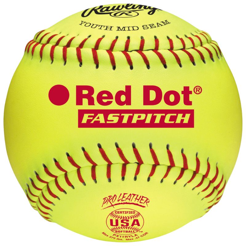 Worth Softballs Worth Rawlings 11" Red Dot One size (OS) PX11RYLC Yellow