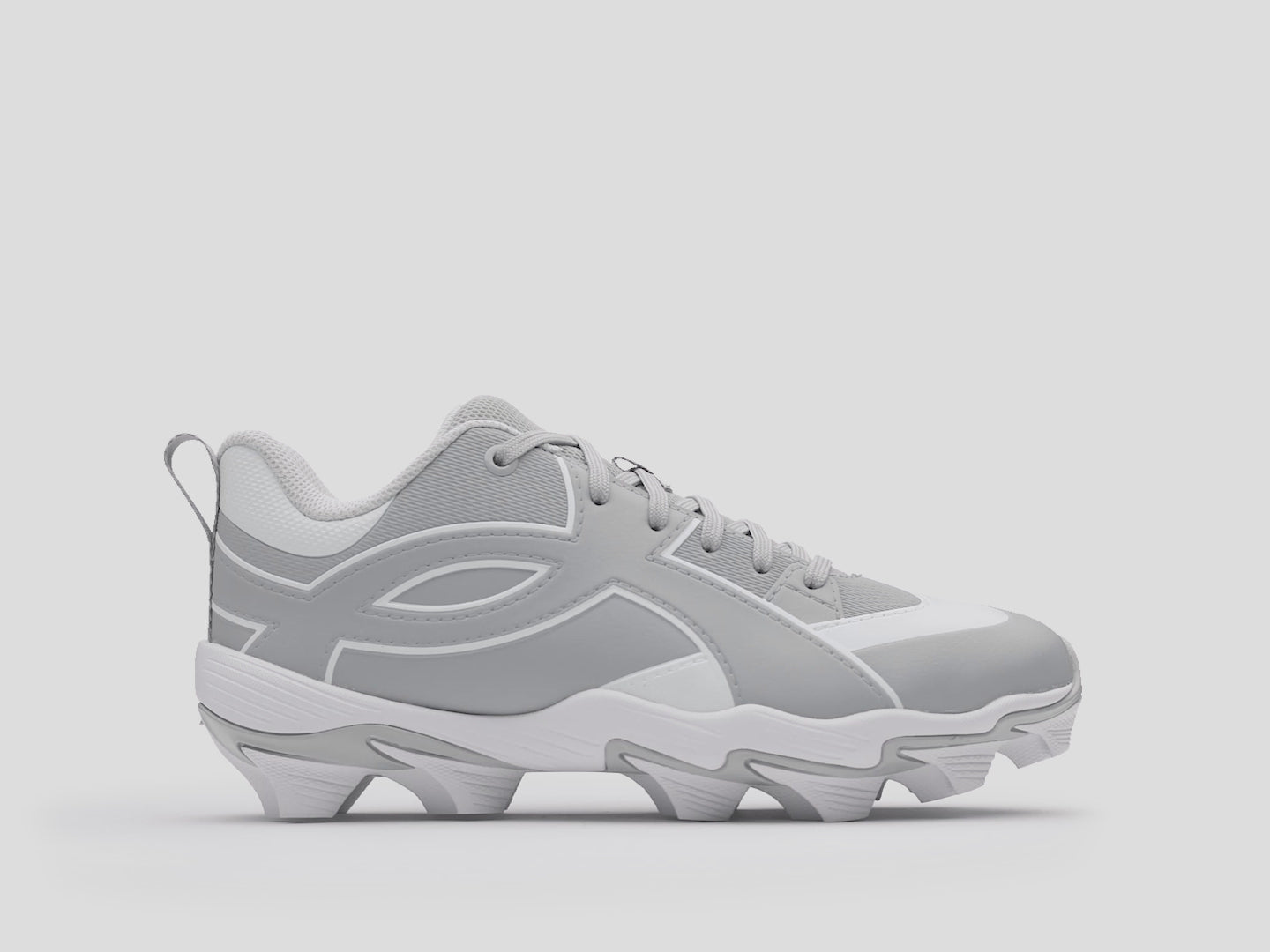 Under Armour (UA) Baseball Cleats Under Armour (UA) Leadoff Icon Low RM Junior Gray/White video 6010143 2026