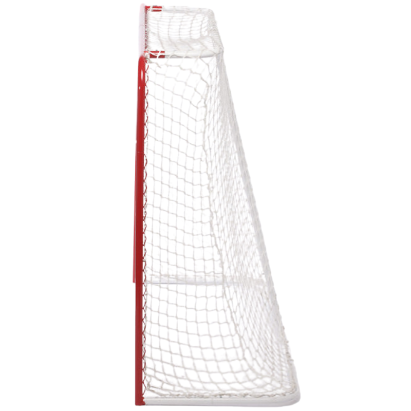 Winnwell/Hockey Canada Hockey Net Replacement Mesh 54" side of goal with white mesh and red posts