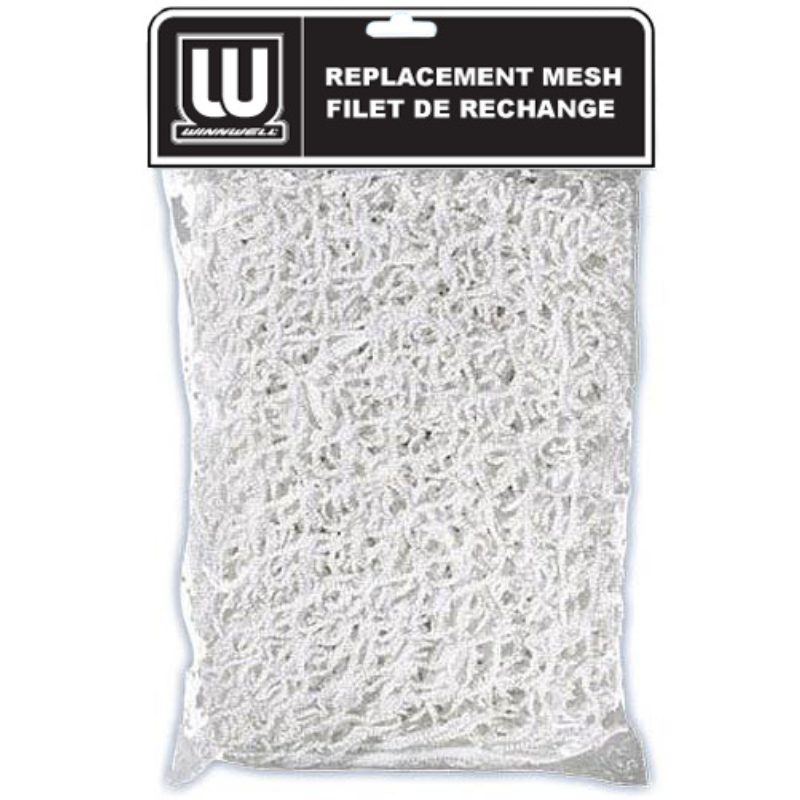 Winnwell/Hockey Canada Hockey Net Replacement Mesh 54" in clear plastic packaging: 'REPLACEMENT MESH'