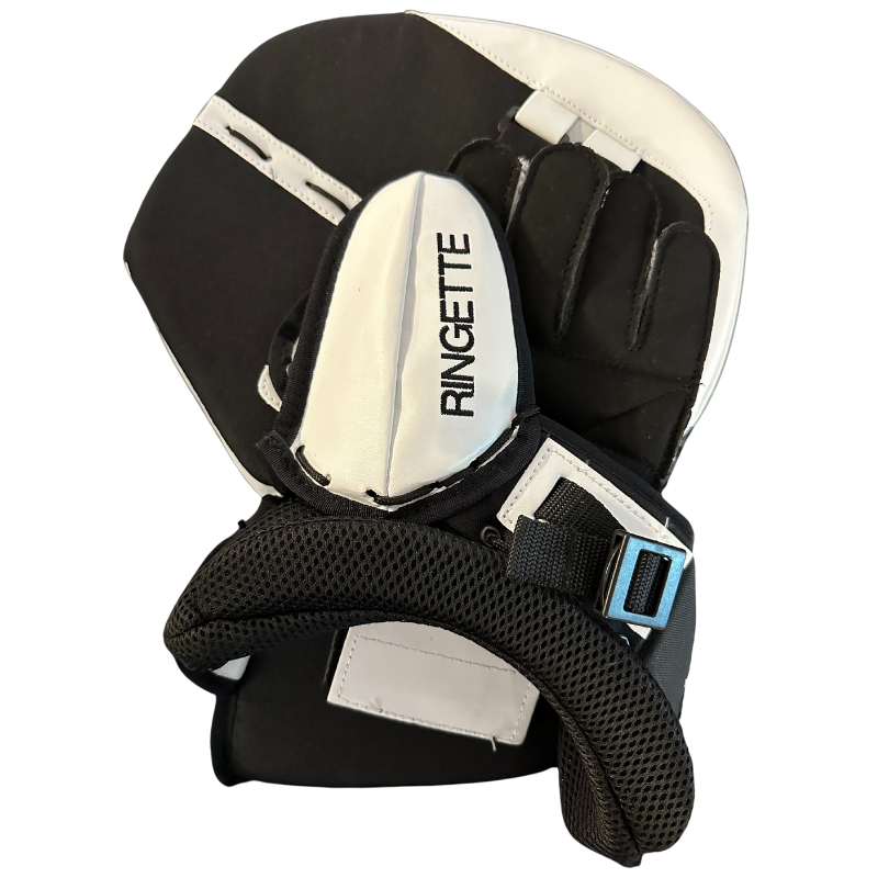 Nami Ringette Goalie Trapper Senior white front (palm)