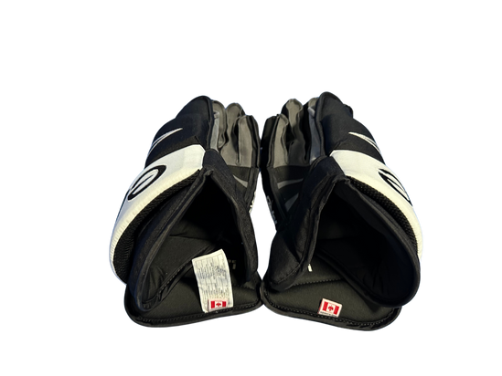 Eagle Aero Black with White Cuff Custom Gloves - Senior