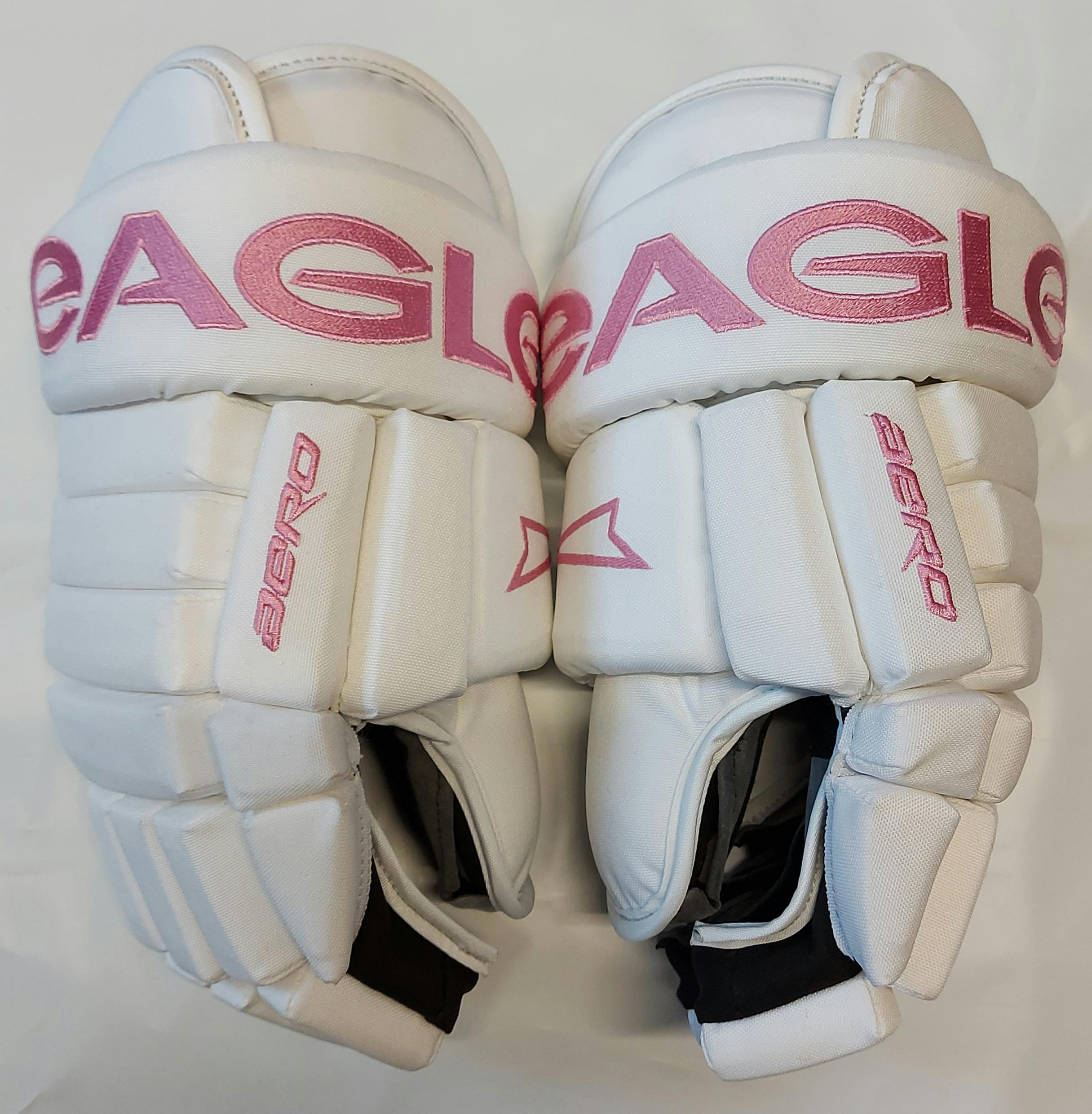 Eagle Custom Aero White & Pink Gloves