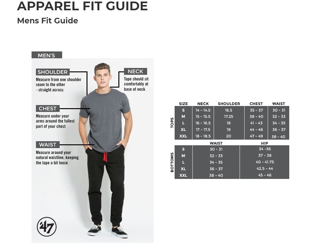 47-brand-apparel-fit-guide