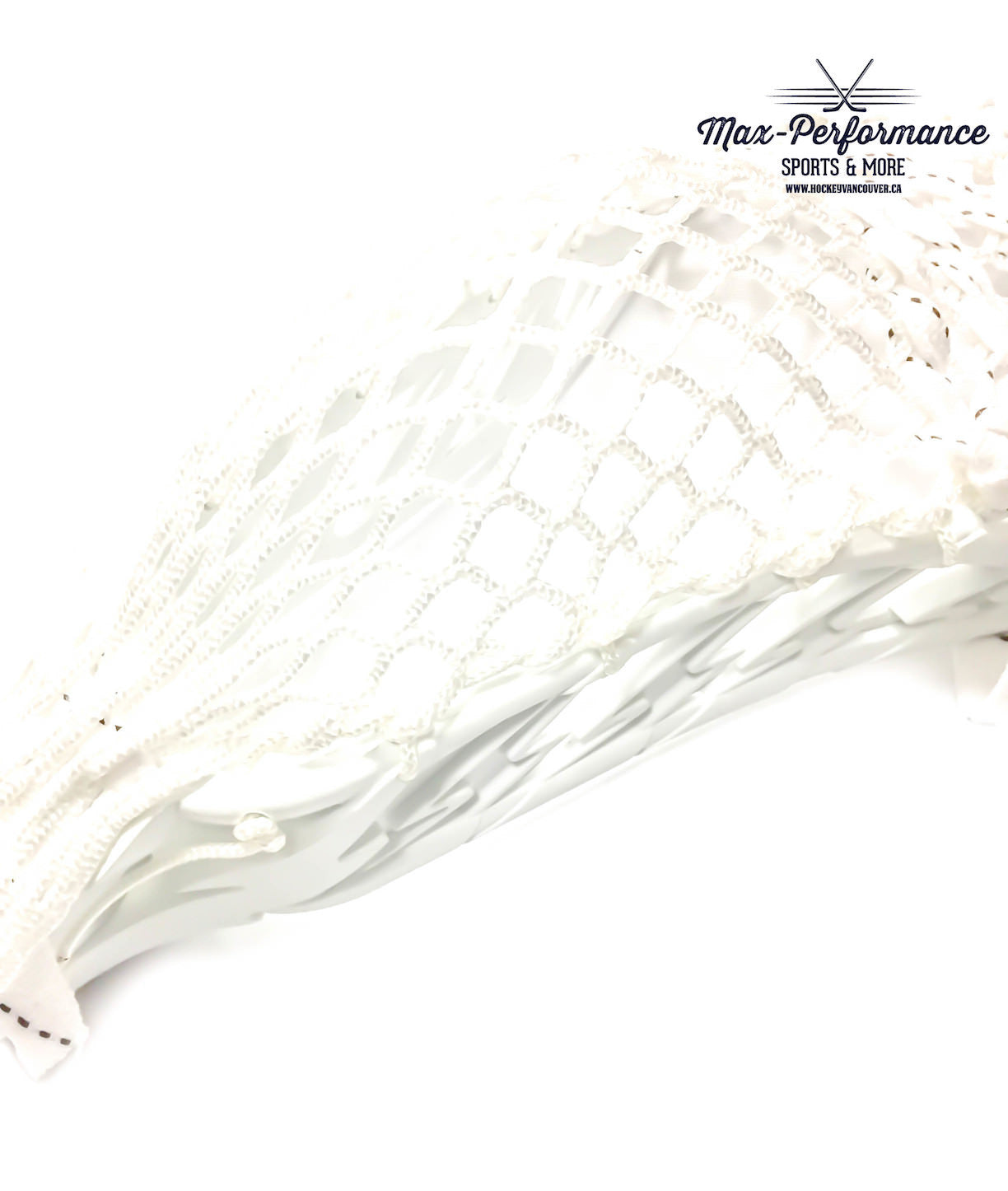 white-lacrosse-head-with-white-shooting-strings-and-mesh