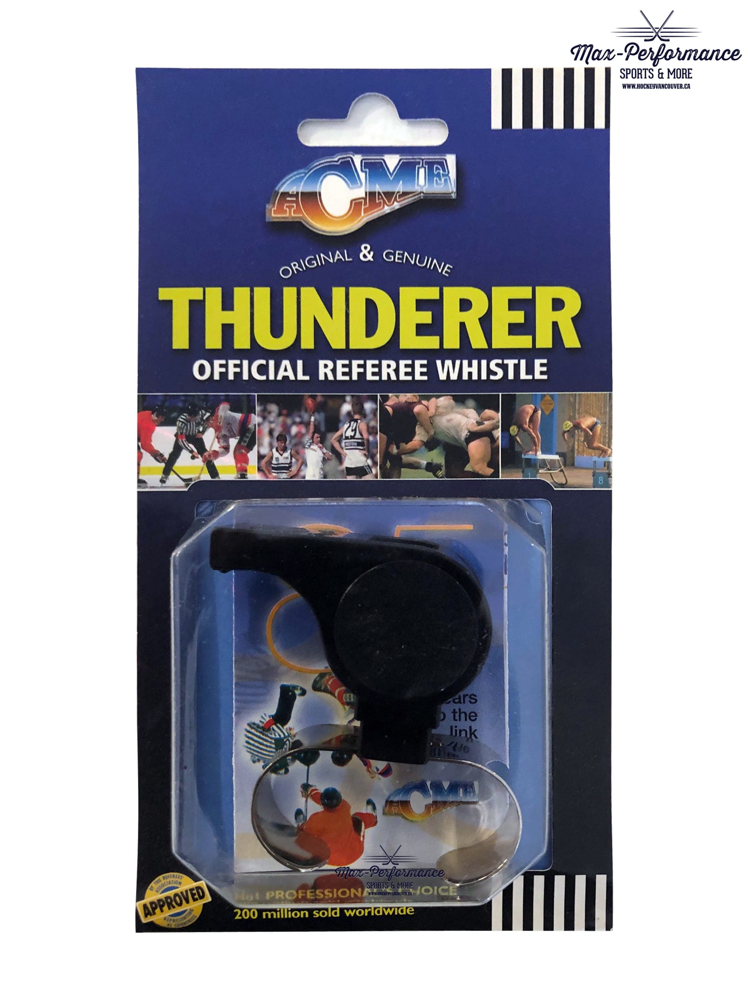 Sifflet d'arbitre Thunderer Acme fabriqué en Angleterre