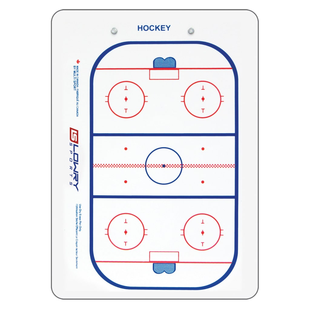 Hockey Double Sided Board for Coaches 15x10.5 with Markers