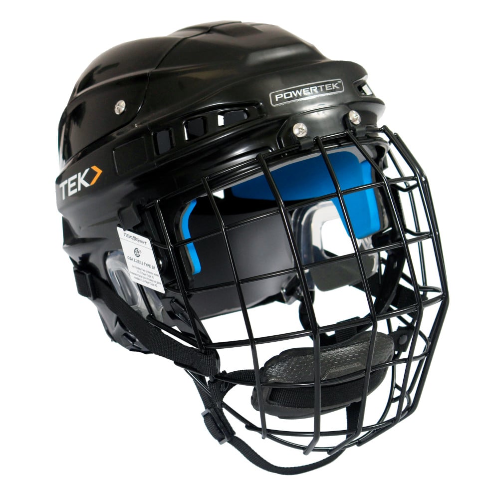 black-powertek-hockey-helmet-cage-combo