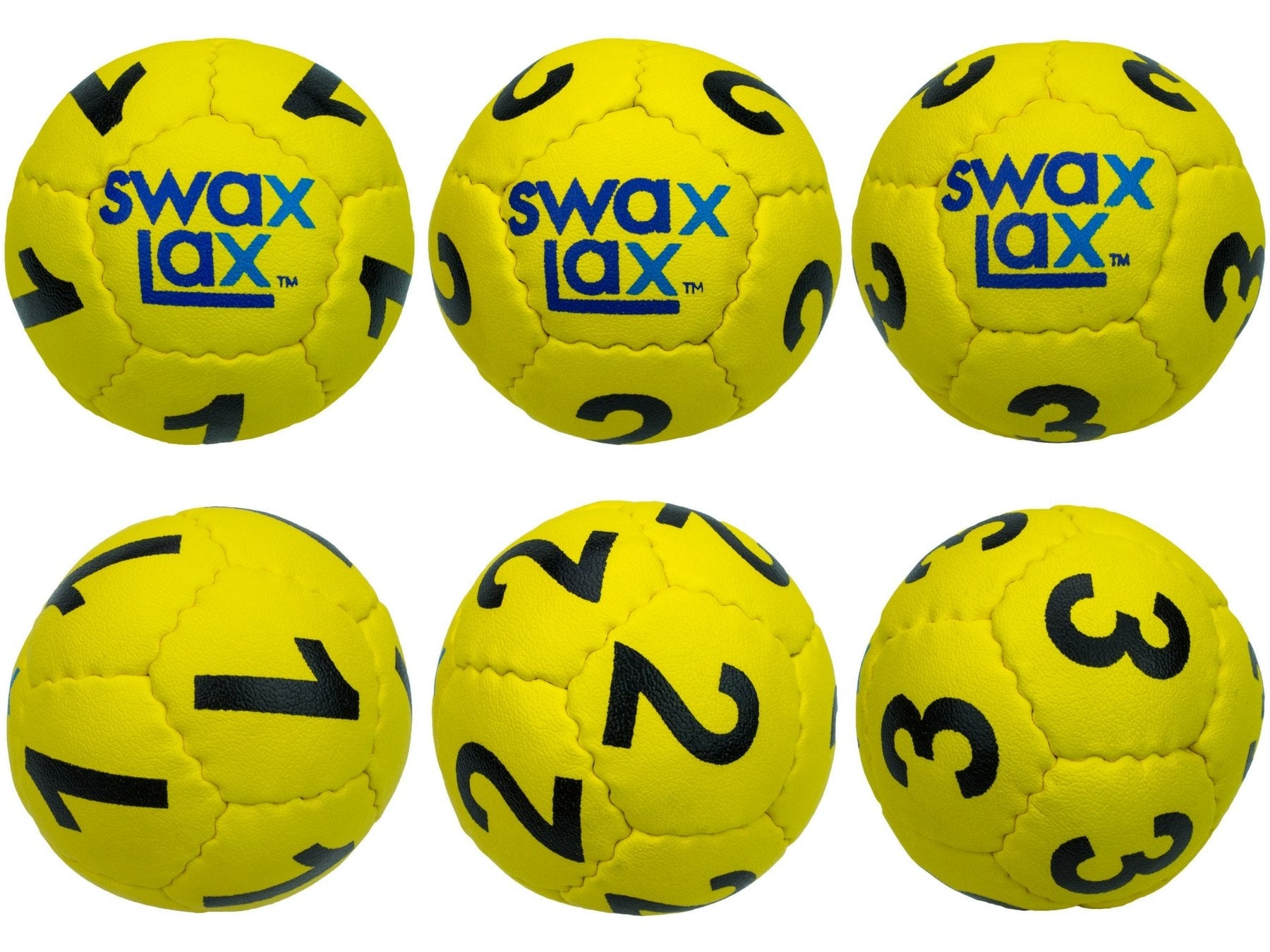 yellow-swax-lax-training-balls-front-back-view